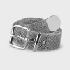 Ceinture en métal argenté avec structure carrée, bandes de taille cool, environnement classique pour femmes, luxe pour petite amie, hommes