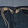 ceinture à double corde avec boucle à pression à dégagement rapide, design de luxe, corde tressée polyvalente, pour étudiants, pantalons en jean