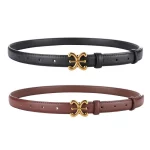 Ceinture femme marque à la mode de haute qualité luxe femme PU cuir à la mode rétro ceinture or boucle ceinture