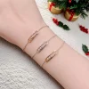 bijoux de luxe français simples et à la mode en argent 925 pour femmes, bracelet rond mobile à trois diamants en zircon, cadeau de fête classique