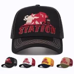 Nouveaux casquettes de sport Hip Hop chapeaux de Baseball brodés nouveau pare-soleil unisexe bloc de couleur respirant mode maille casquettes de camionneur polyvalentes