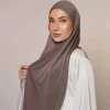 nouveau premium jersey ligne hijab bicolore hijabs pour femmes écharpe medina soie hijab mode musulmane turban femme tête enveloppement pour les femmes