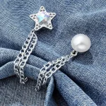 Clips magnétiques pour vêtements, 2 pièces, 11cm, avec chaîne, épingles magnétiques pour vêtements en métal, pour hommes et femmes, écharpe, manches de chemise, pantalon, bouton, accessoire