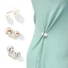 Épingles de sûreté antidérapantes en perles, 6 pièces, broche de décoration pour robe, épingles de fixation de taille, réglage du col, écharpe, mode de sécurité