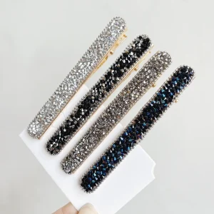 Épingles à cheveux longues en strass simples et brillantes pour femmes et filles, pinces à cheveux, Barrettes, accessoires, pince à cheveux, ornement de couvre-chef