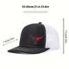 casquette de baseball respirante et réglable avec imprimé tête de taureau – chapeau de soleil léger pour les sports de plein air, design en maille, parfait pour un usage décontracté