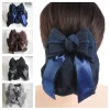 filet à cheveux professionnel avec bords à volants pour femmes, style coréen doux, pince de printemps, couvre chef, nœud papillon, snood, cadeau