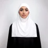 foulard de sauna arabe sans épingle pour femmes musulmanes, couvre visage, hijab, turban, châles et enveloppes islamiques, uni, instantané, vente en gros