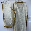 winyi robe africaine avec ceinture pour femme, abaya, dubaï, tenue musulmane de luxe, col ras du cou, kaftan imprimé, maxi longueur, style boho
