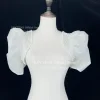 robes de mariée de luxe à paillettes, manches courtes bouffantes, accessoires de mariage, couverture boléro, manches d'épaule personnalisées pour femmes