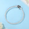 bracelet original en argent sterling 925 pour femmes, breloques, perles, or rose, cœur, chaîne serpent, bijoux de luxe, cadeau