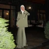 ensemble 2 pièces en satin pour femmes musulmanes, élégant, solide, blazer, col, manteau, jupes longues, ensemble assorti, nouveau streetwear populaire, printemps 2025