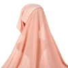hijab instantané avec bouchons tubulaires pour femmes, en mousseline de soie de qualité supérieure, musulman, en coton modal doux, casquettes ouvertes, couleurs unies, châle en mousseline de soie, turban