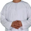 robe abaya musulmane décontractée pour hommes, col rond du moyen orient, écharpe de sauna blanche, bande de sauna, vêtements islamiques, nouveau, 2024