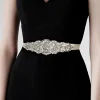 Ruban doux ceinture de mariée argent Style coréen ceinture de mariage strass longues ceintures de mariée mariage