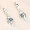 boucles d'oreilles en argent sterling 925 pour femme, bijoux à la mode, haute qualité, bleu, rose, blanc, violet, cristal zircon, offre spéciale, nouvelle collection