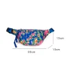 sac banane pour femmes, grande fleur, sacs de ceinture en nylon, sac de taille à la mode, sac à fermeture éclair réglable, léger, multifonction, étanche