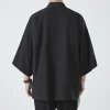 kimono hommes cape kimono para hombre manteau noir cape blanche chemise de plage été haori hommes unisexe samouraï vêtements hommes japonais