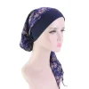 simple pour les femmes écharpe bandeau femmes chapeau bonnet de nuit hijab élastique bandeau de cheveux turban casquette soyeux bonnet foulard