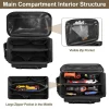 sac à outils noir avec fond anti friction, sac de rangement d'outils manuels tactiques, fourre tout de travail polyvalent pour réparateur bricoleur charpentier