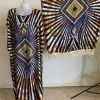 abayas musulmanes pour femmes, ensembles de vêtements de prière imprimés en coton, robe africaine ample avec grande écharpe shwal, nouvelle collection 2025