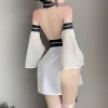 robe kimono traditionnelle japonaise pour femme, lingerie à col licou, poitrine ouverte, rétro, dentelle, uniforme de cosplay cheongsam
