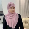 chapeaux hijab pour femmes, mode musulmane, chapeau à pampilles en perles avec tissu doux en diamant, facile à porter, casquettes violettes pour le travail intérieur et extérieur