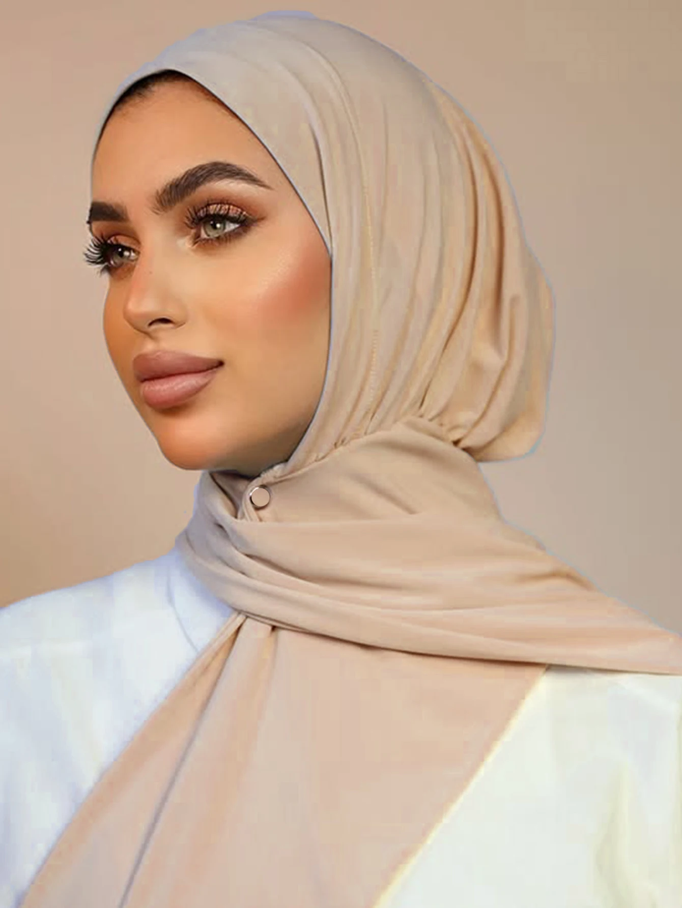 hijab instantané avec bouton prêt à porter femmes musulmanes écharpe couverture complète bandeau islam turban casquettes turbante mujer