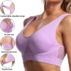 Soutien-gorge de sport en maille sans couture pour femmes, sous-vêtements de course, de Fitness, antichoc, sans fil, grande taille 6XL, haut court, respirant, Yoga