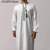 aman abaya jubba thobe pour hommes caftan arabe saoudien hommes musulmans robe pull à manches longues rayer robe afghan mâle islam vêtements