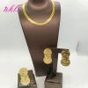 ensembles de bijoux pour femmes, chaîne de couleur or, design de luxe, boucles d'oreilles, bague éthiopienne, dernière offre spéciale, bijoux de fête africaine nigériane
