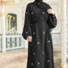 abaya hijab de luxe brodé pour femmes musulmanes, robe arabe modeste, vêtements de fête islamiques, mode turquie, ramadan, dubaï, 2025
