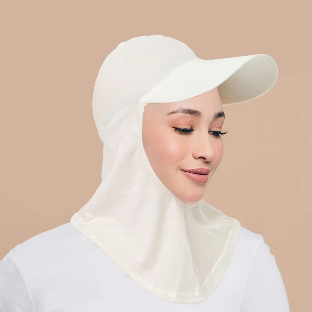mode musulmane couverture complète bonnet hijab avec visière prêt à porter visière modeste sous écharpe bonnet couleur unie turban casquette