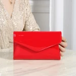 Pochette carrée en cuir PU pour femme, sac de soirée luxueux, sac glamour, élégant, exquis, silencieux, document solide