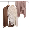 ourlet modal coton jersey hijabs pour femmes écharpe plaine longue châle musulman doux turban cravate bandeau afrique bandeau ramadan