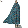 abaya caftan à capuche pour femme musulmane, ramadan, avec hijab, imprimé floral, dubaï, robe saoudienne, vêtement de prière africain, turquie