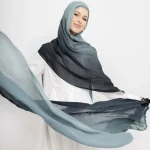 Foulard Hijab de luxe de couleur dégradée, Turban islamique à bord Long et large, foulard fin pour toute la marche, pour la plage