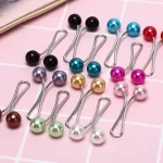 12 pièces/lot goutte perles femmes musulmanes châle écharpe dame foulards Hijab Clips perle broche broches broche livraison directe épingle de sûreté