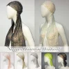 Résille Plaid Bling strass casquette femmes foulard évider Patchwork paillettes cristal à la mode sauvage bandeau Turban cheveux chapeau