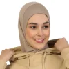 foulard hijab nikmusulman pour femme, en coton doux, chanvre, turban, couverture du cou, base instantanée, chapeau, sous casquette, Écharpe de sauna
