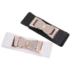 ceinture élastique large avec nœud en biscuits pour dames, ceinture corset élégante, décoration de robe