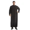 hommes musulmans jubba thobe fermeture éclair kimono longue robe saoudienne islamique musulman vêtements abaya caftan dubaï robe arabe djellaba dishdasha