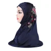 h317 belles filles musulmanes hijab avec dentelle broderie islamique écharpe châle foulard chapeau armia tirer sur envelopper ramadan cadeau