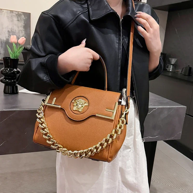 Sac à main en cuir pour femmes, fourre-tout de luxe élégant, fourre-tout de styliste, sac à bandoulière pour un Look quotidien attrayant