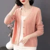 cardigan court pour femme, pull, veste, printemps, automne, nouvelle mode, tout à fait, chemise, tempérament, mère, tricot, haut