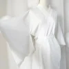 kimono traditionnel japonais juban pour femme, tenue de bain blanche, doublure avec ceinture, pour adulte