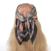 awaytr satin carré écharpe bandeau femmes musulman hijab élégant imprimé soie foulard bandeau poignée cheveux accessoires bandana