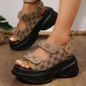 Sandales à l&rsquo;offre elles compensées légères pour femmes, pantoufles optiques, chaussures de plage décontractées, nouvelle mode d&rsquo;été, 2024