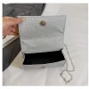 mode élégant pochette femmes brillant chaîne épaule sac à bandoulière dames chic cocktail fête de mariage enveloppe sac de soirée