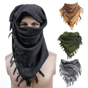 Camping randonnée écharpe pour hommes femmes arabe carré écharpe tactique Shemagh Keffiyeh châle cou couverture tête enveloppement Bandanas désert écharpe